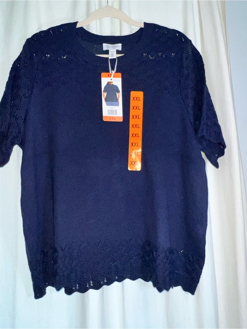 Jessica Simpson Navy Short-Sleeve Knit Top